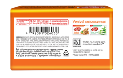 Lifebuoy Venivel and Sandalwood Body Soap 100g