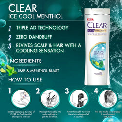 Clear Ice Cool Menthol Shampoo 180ml