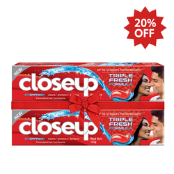 Closeup Red Hot Toothpaste 120g x2 Family Bundle