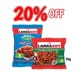 Buy Lankasoy Devilled Prawn 90g & Lankasoy Chicken 90g and get 20% Off