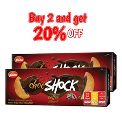 Buy 2 Munchee Chock Shock Coffee 90g  and get 20% Off