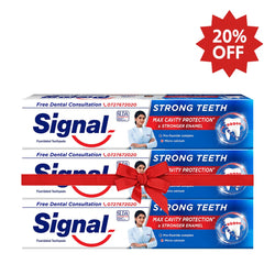 Signal Strong Teeth Toothpaste 200g x3 Family Bundle