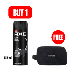 Buy Axe Black Deodorant Body Spray 135ml And Get Free Axe Pouch