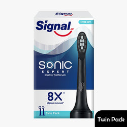 Signal Sonic Expert Electric Toothbrush - Black Brush Head Replacement Pack
