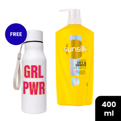 Buy Sunsilk Soft & Smooth 400ml & Get a Free Sunsilk GRL PWR Bottle